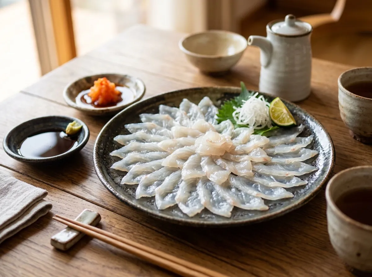 ヒラメの薄造り（お刺身）