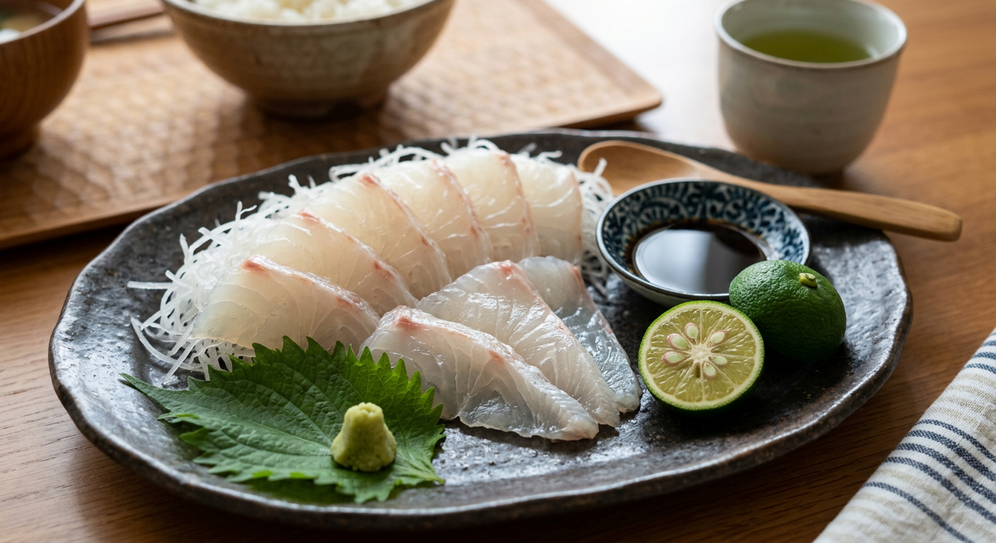 イシダイの薄造り